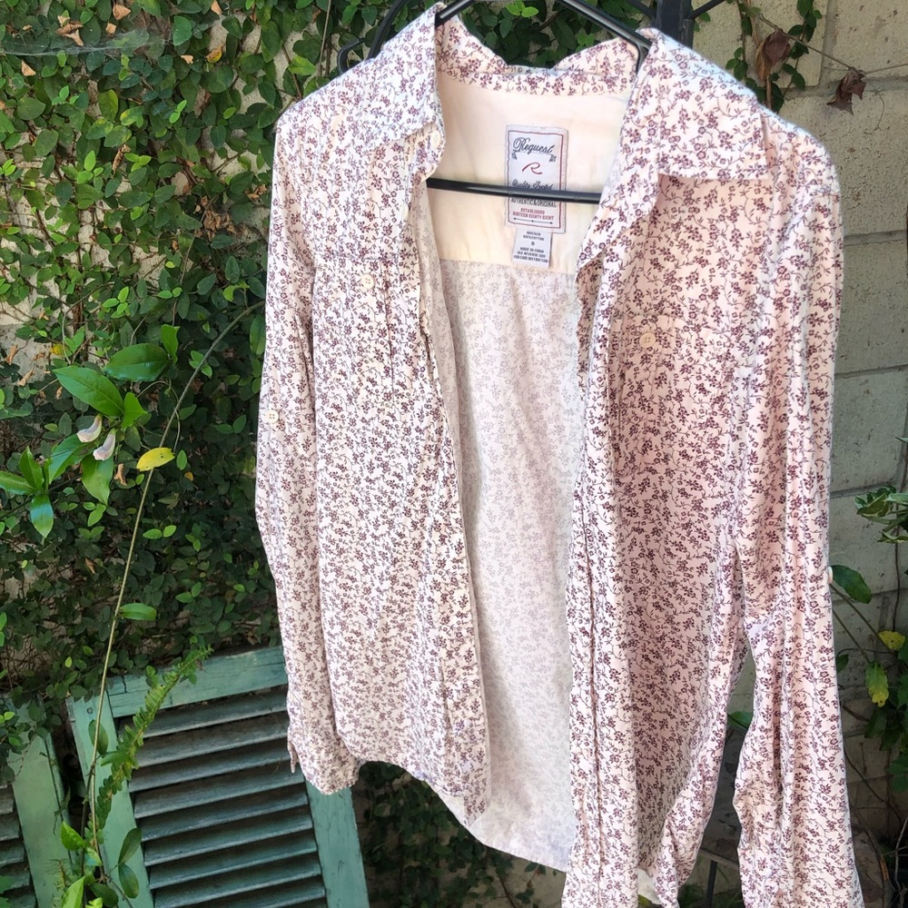 Request Branded Floral Button-Down Shirt